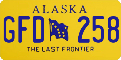AK license plate GFD258