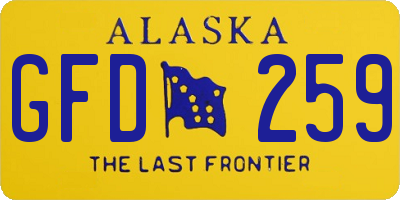 AK license plate GFD259