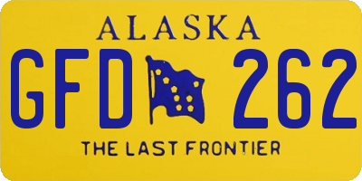 AK license plate GFD262