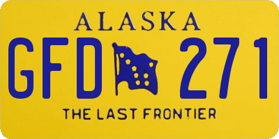 AK license plate GFD271