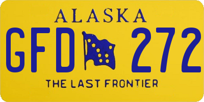 AK license plate GFD272