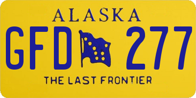 AK license plate GFD277