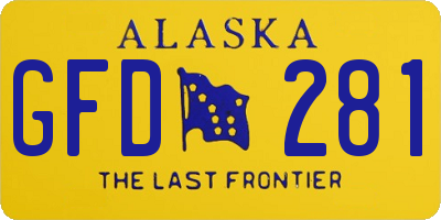 AK license plate GFD281