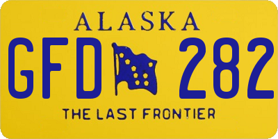 AK license plate GFD282