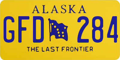 AK license plate GFD284
