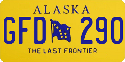 AK license plate GFD290