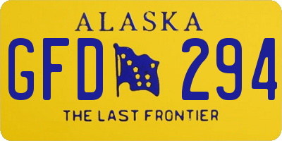 AK license plate GFD294
