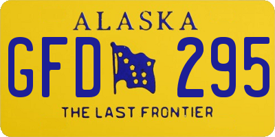 AK license plate GFD295