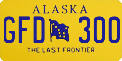 AK license plate GFD300