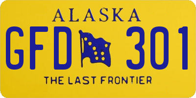 AK license plate GFD301