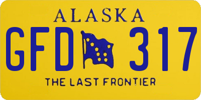 AK license plate GFD317