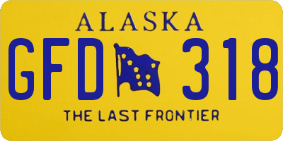 AK license plate GFD318