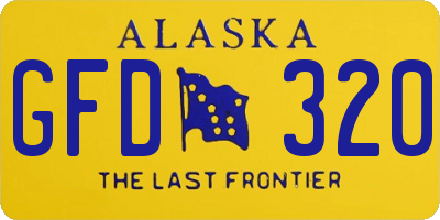 AK license plate GFD320
