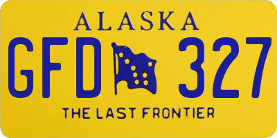 AK license plate GFD327