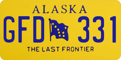 AK license plate GFD331