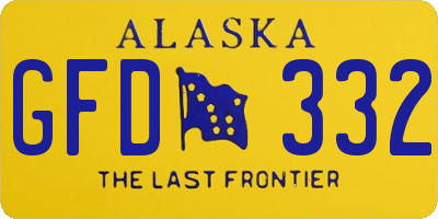 AK license plate GFD332