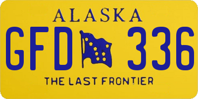 AK license plate GFD336