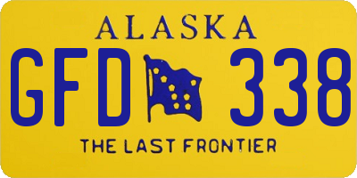 AK license plate GFD338
