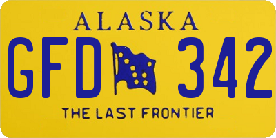 AK license plate GFD342