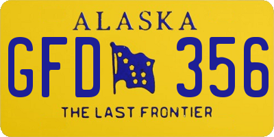 AK license plate GFD356