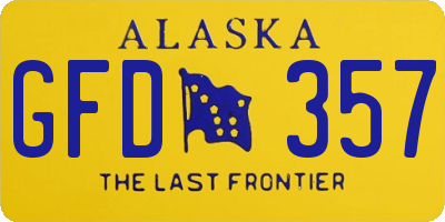 AK license plate GFD357
