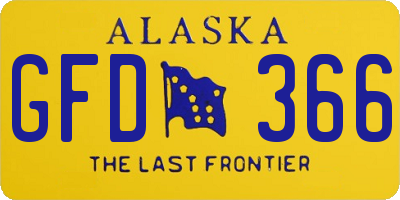 AK license plate GFD366