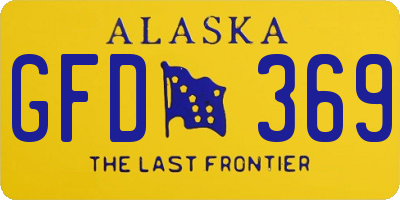 AK license plate GFD369