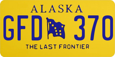 AK license plate GFD370