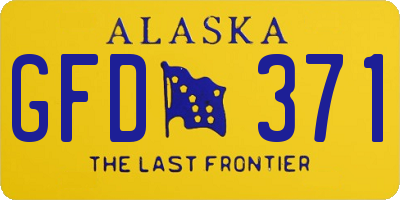 AK license plate GFD371