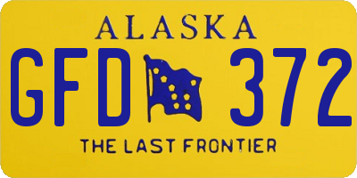 AK license plate GFD372