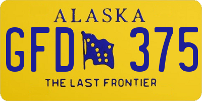 AK license plate GFD375