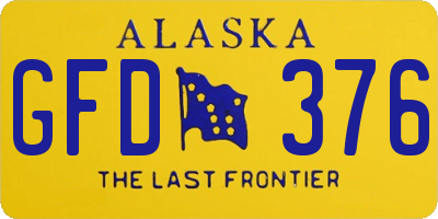 AK license plate GFD376