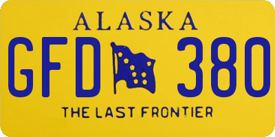 AK license plate GFD380