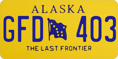 AK license plate GFD403