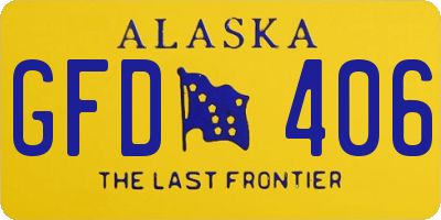 AK license plate GFD406