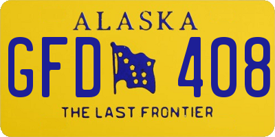 AK license plate GFD408