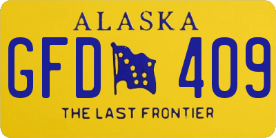 AK license plate GFD409