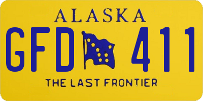 AK license plate GFD411