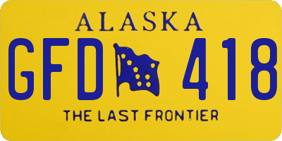 AK license plate GFD418