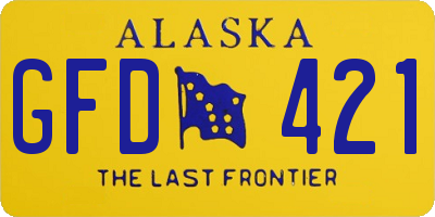AK license plate GFD421