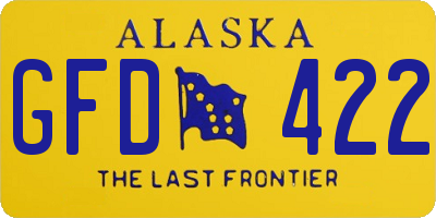 AK license plate GFD422
