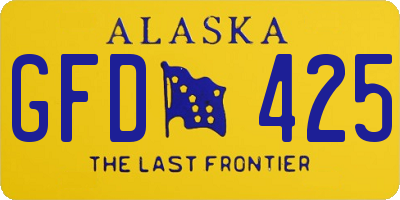 AK license plate GFD425