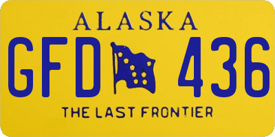 AK license plate GFD436