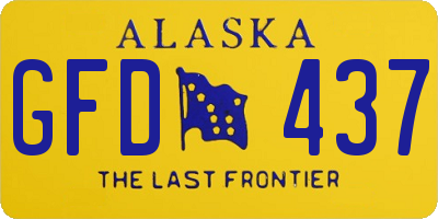 AK license plate GFD437