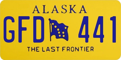 AK license plate GFD441