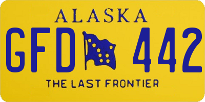 AK license plate GFD442