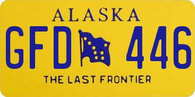 AK license plate GFD446