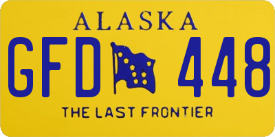 AK license plate GFD448