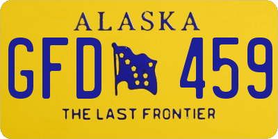 AK license plate GFD459