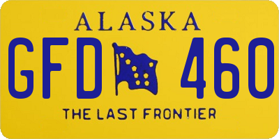 AK license plate GFD460